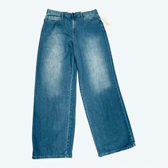 Universal Thread Relaxed Wide Leg Jeans Size 12 Tall High Rise Denim - Picture 8 of 10